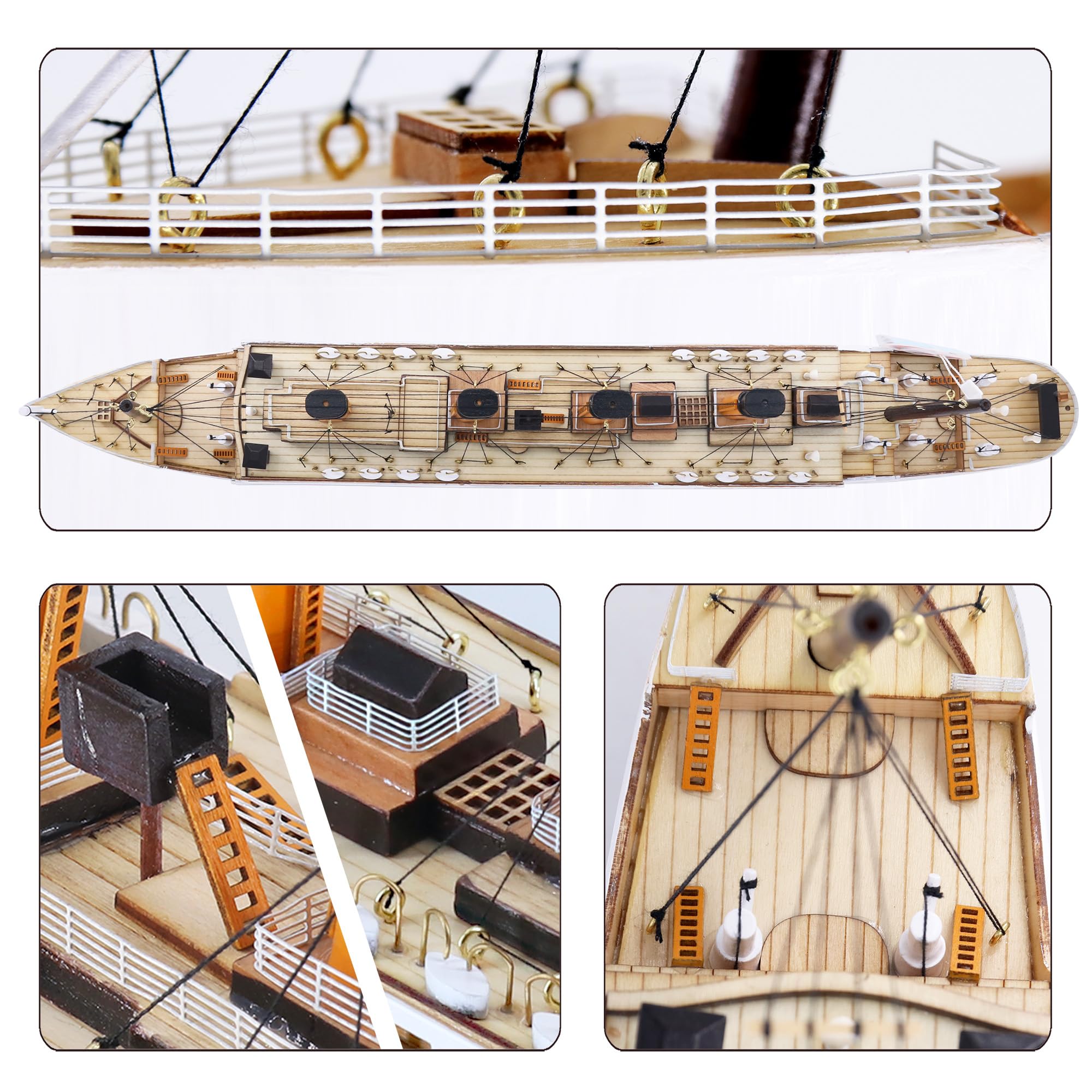 Amazon.com: NAUTIMALL Titanic 24inch Wooden Ship Model Home Decor