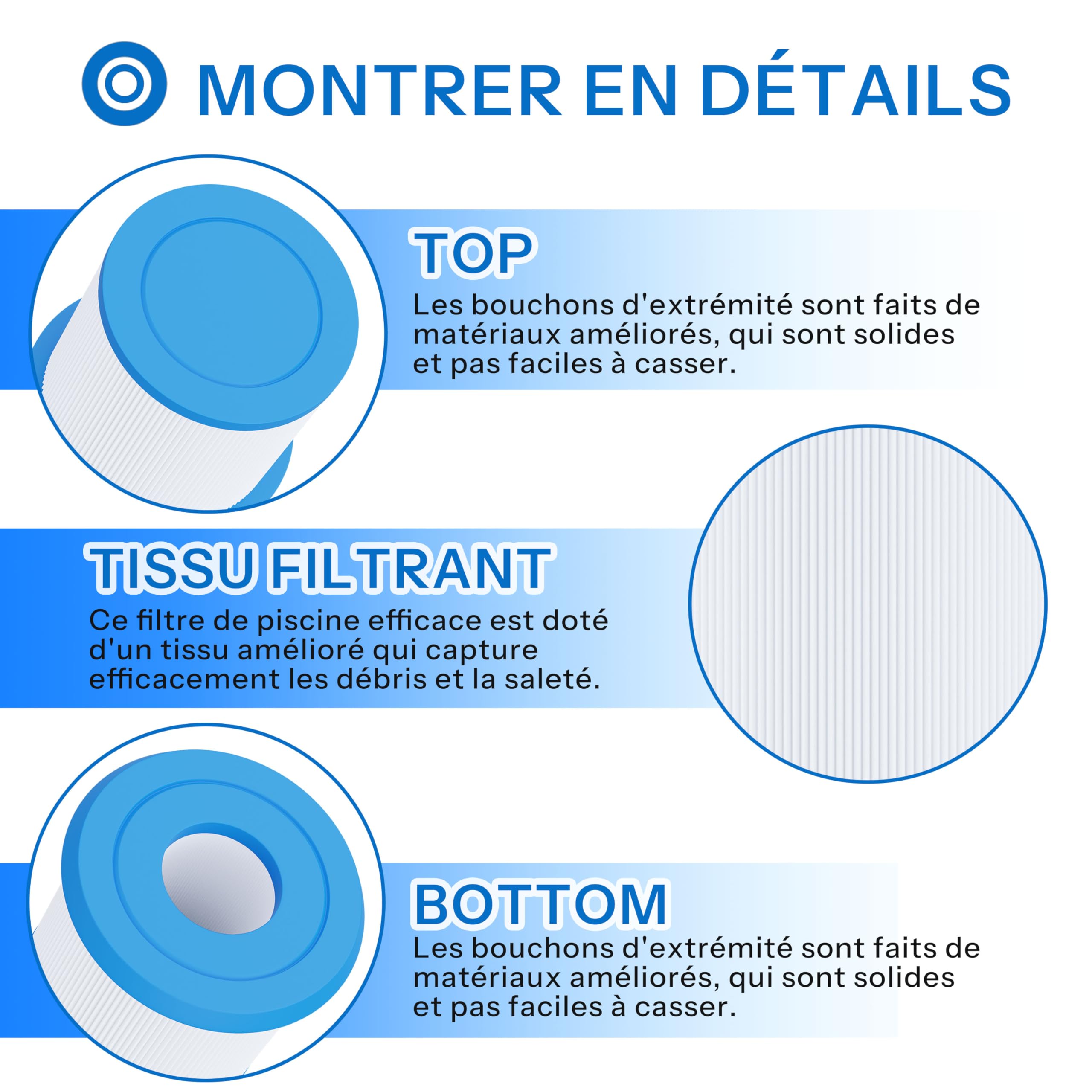 Cartouche Filtrante Spa Compatible avec ProClarity 6473-161, 2PCS