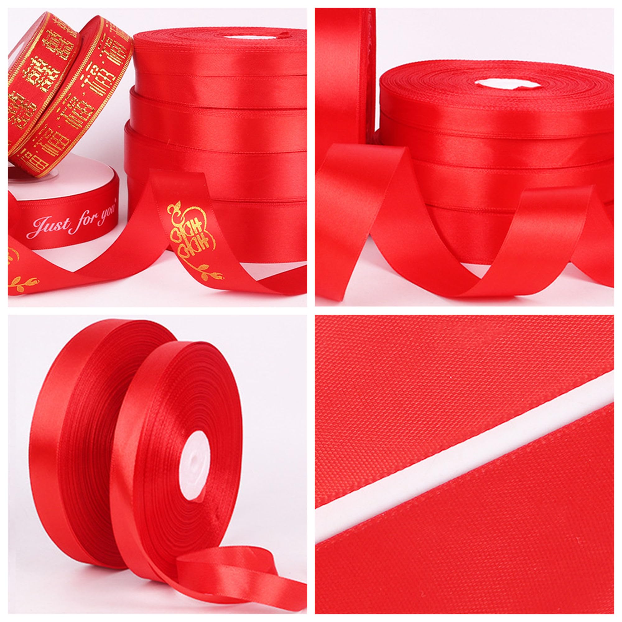 Cinta de raso roja de 300 mm de ancho, cinta de regalo, cinta de tela para manualidades, cinta de boda, cintas para el pelo, cintas de Navidad, cinta decorativa de satén impresa, para manualidades,