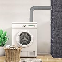 Vista 5 de Manguera de ventilación de secadora de 4 pulgadas y 8 pies, conducto de aire aislado flexible, manguera de ventilación de PVC con lámina de aluminio