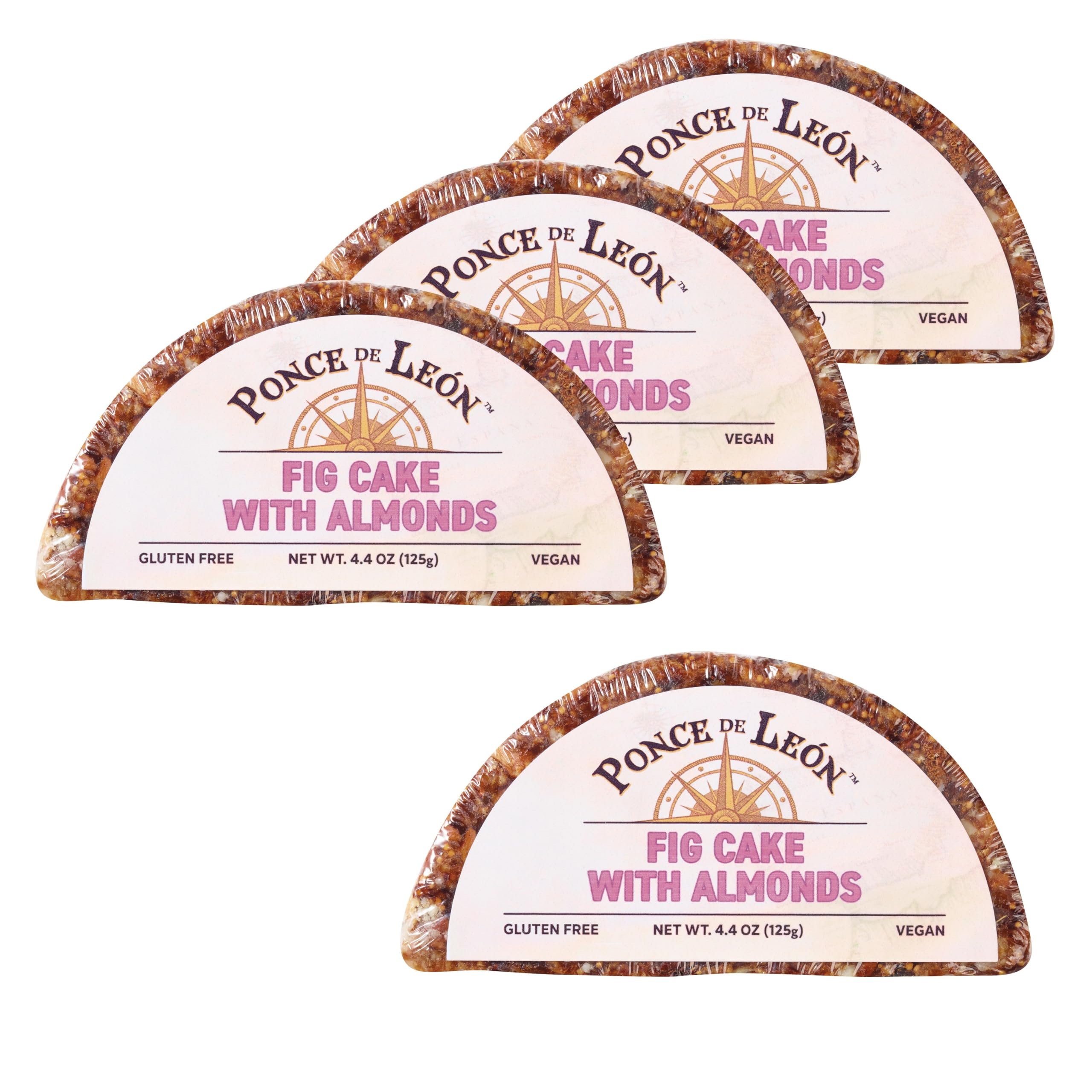 Ponce De Leon Fig Almond Cake, 4.4 oz, 4 Pack
