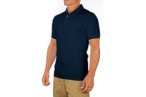 CC Perfect Slim Fit Polo Shirts for Men: Breathable, Sweat-Wicking, Short Sleeve...