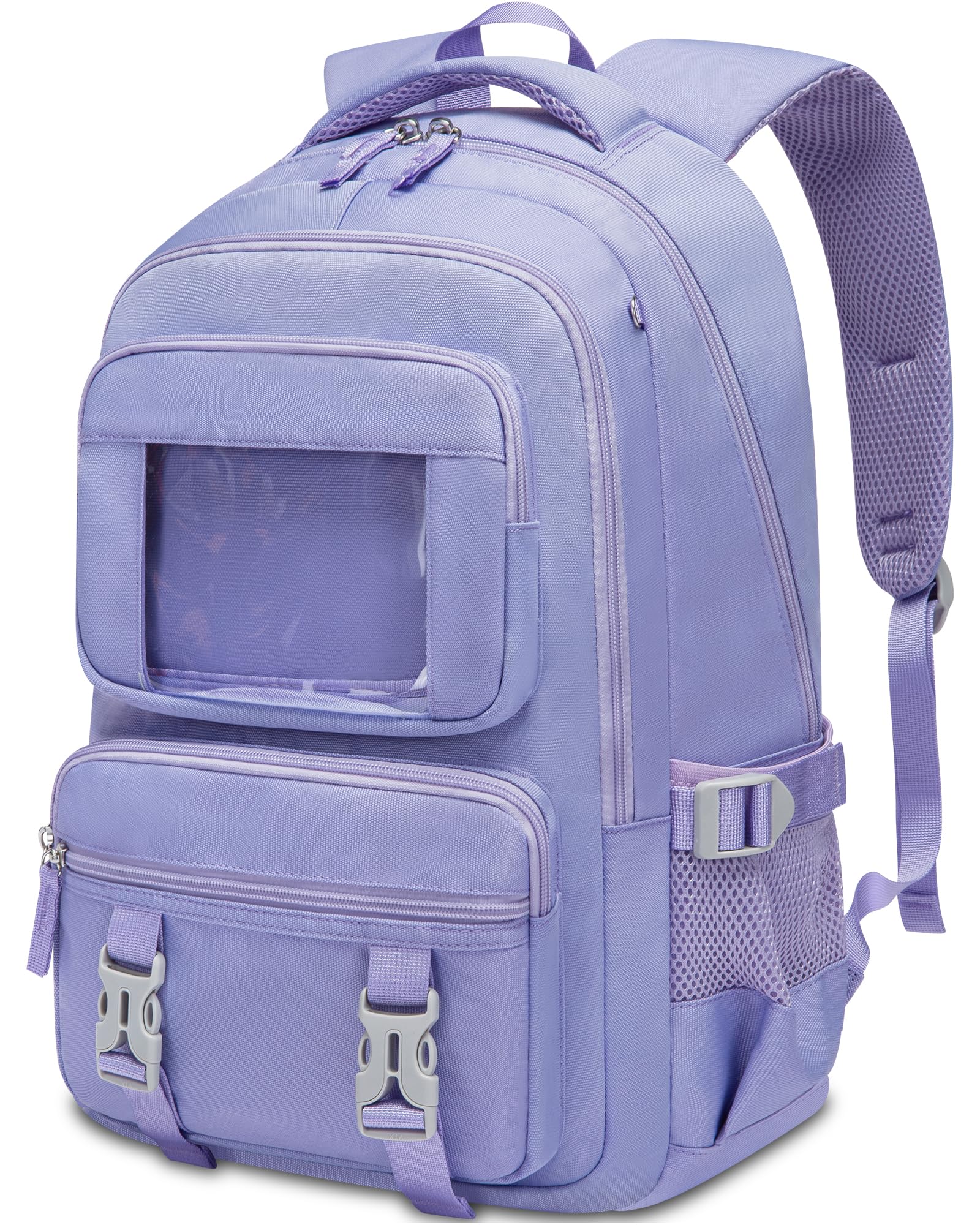 Girls School Backpack (Purple, Solid)