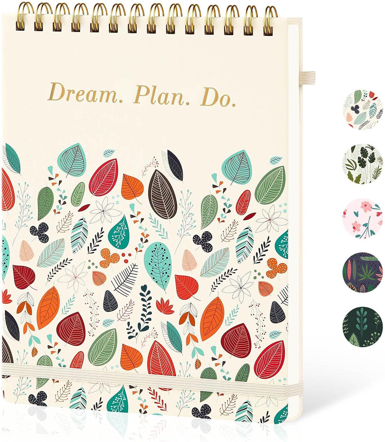 B5 Top Spiral Notebook with Floral Cover