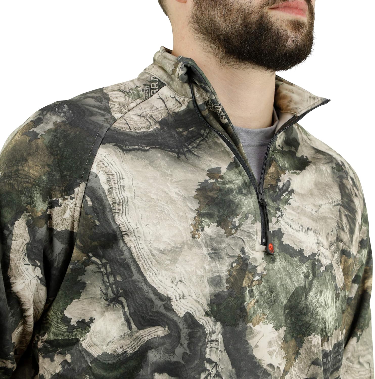 Mossy Oak Camo Hunting Jacket for Men Fleece Quarter Zip Pullover - Image 5