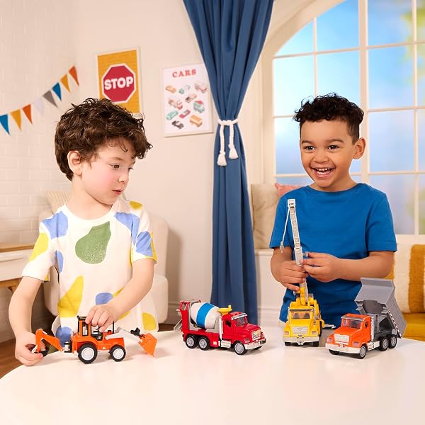 Driven by Battat – 7-Inch Backhoe Loader Toy with Lights & Sounds, Movable Parts, Construction Vehicle for Boys & Girls, Durable Design, Realistic Details, 3+ Years Toy for Kids - 3