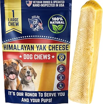 Devil Dog Pet Co. Himalayan Yak Cheese Dog Chews for Medium to Large Breeds & Aggressive Chewers - Long Lasting, Rawhide Free