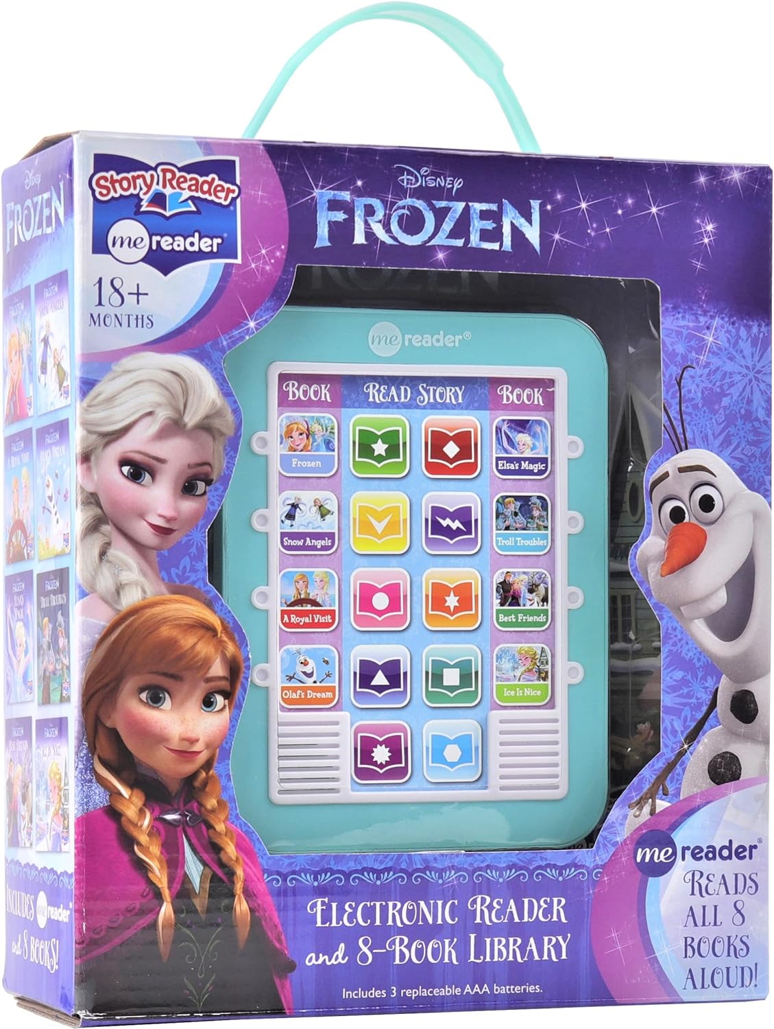 Disney Frozen Elsa, Anna, Olaf, and More! - Me Reader Electronic Reader and 8-Sound Book Library – Great Alternative to Toys for Christmas - PI Kids