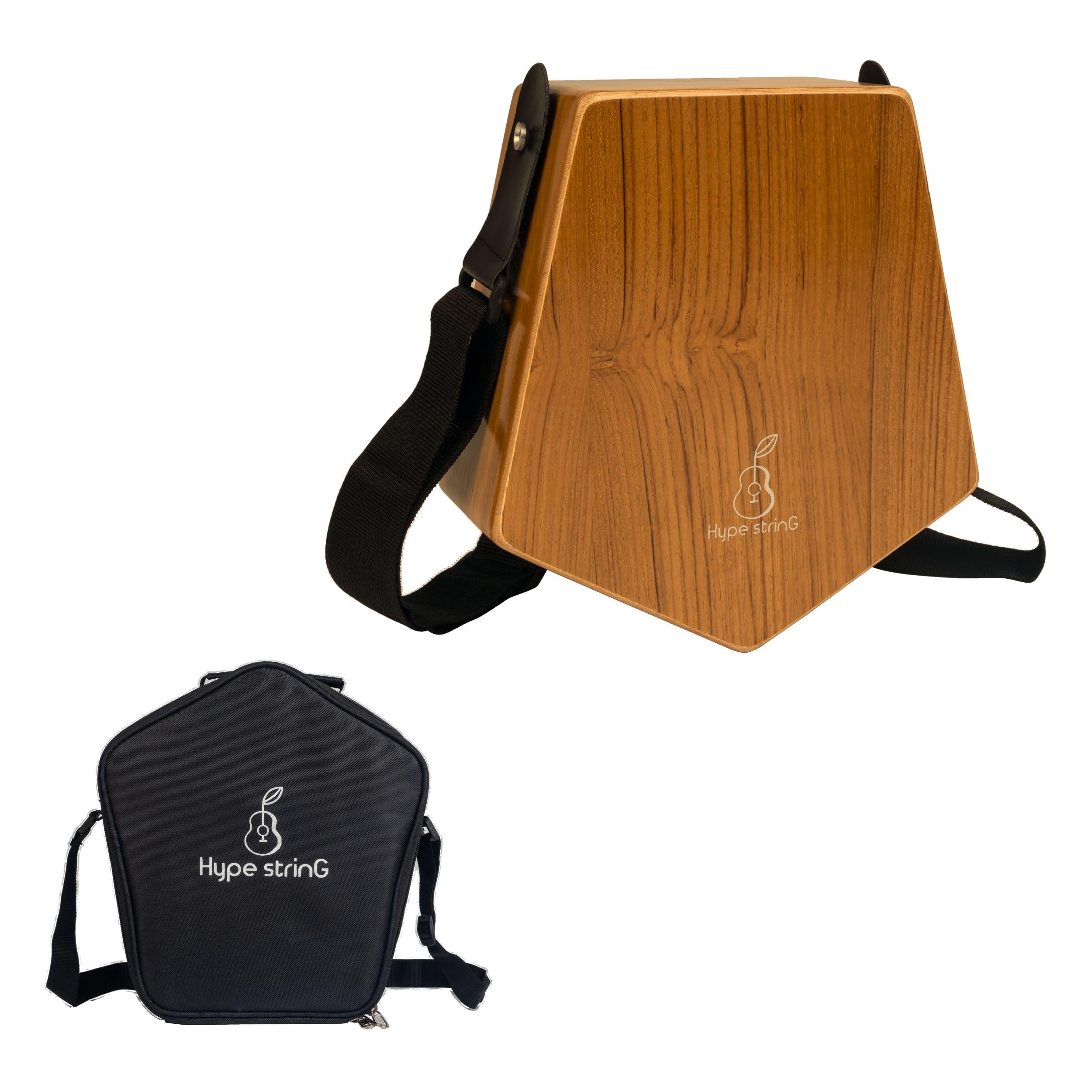 Mini Travel (Double-Sided) Cajon || Made of Solid Teak Wood With Cover Bag and Strap