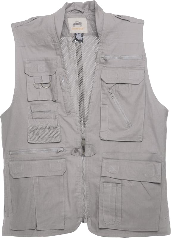 Humvee Utility Vest with 21 Pockets -Travel, Safari, Hunting, Camping, 100% Cotton, Tactical Jacket for Men & Women