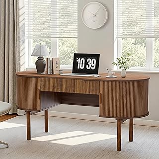 Executive Office Desk with Storage, 63 Inch Large Computer Workstation D...