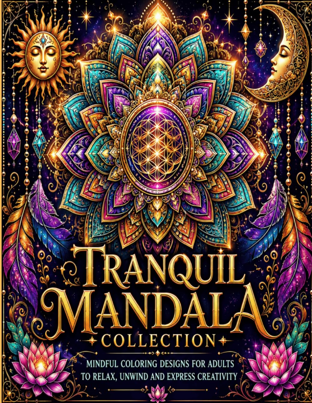 Tranquil Mandala Collection: Mindful Coloring Designs for Adults to Relax, Unwind & Express Creativity