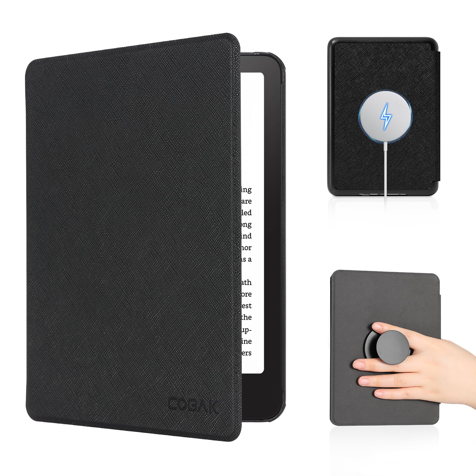 CoBak Case for 6" Kindle 11th Generation 2024/2022 & International Version, Premium PU Leather Smart Cover with Auto Sleep/Wake for 6" E-Reader, Matcha Green — view 20