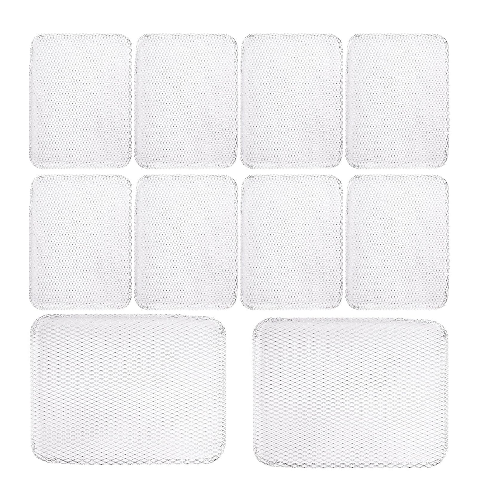 YROHGKPN 10PCS Aluminum Grills Meshs Mats Throwaway BBQ Toppers Accessories Suitable for Outdoor Grilling and Cleaning Aluminum Mat