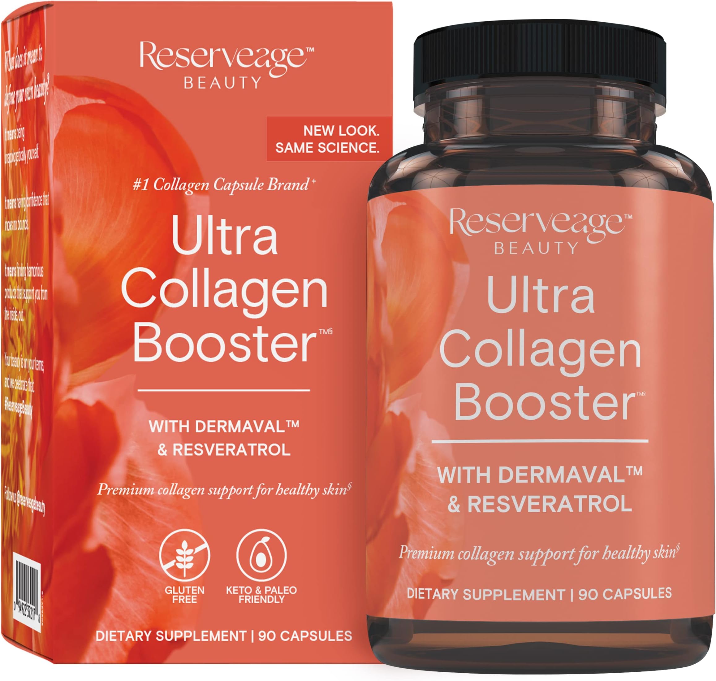 Beauty Ultra Collagen Booster | With Dermaval & Resveratrol | Premium Collagen Support For Healthy Skin | Gluten Free | Keto & Paled Friendly | 90 Capsules
