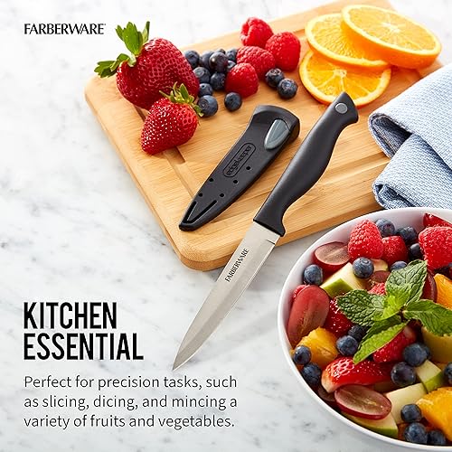 Vista 84 de Farberware 5158146 EdgeKeeper - Cuchillo multiusos, Cuchillo utilitario, 4.5", Negro Negro,Negro /Gris,https:/ www.Yaxa/dp/undefined