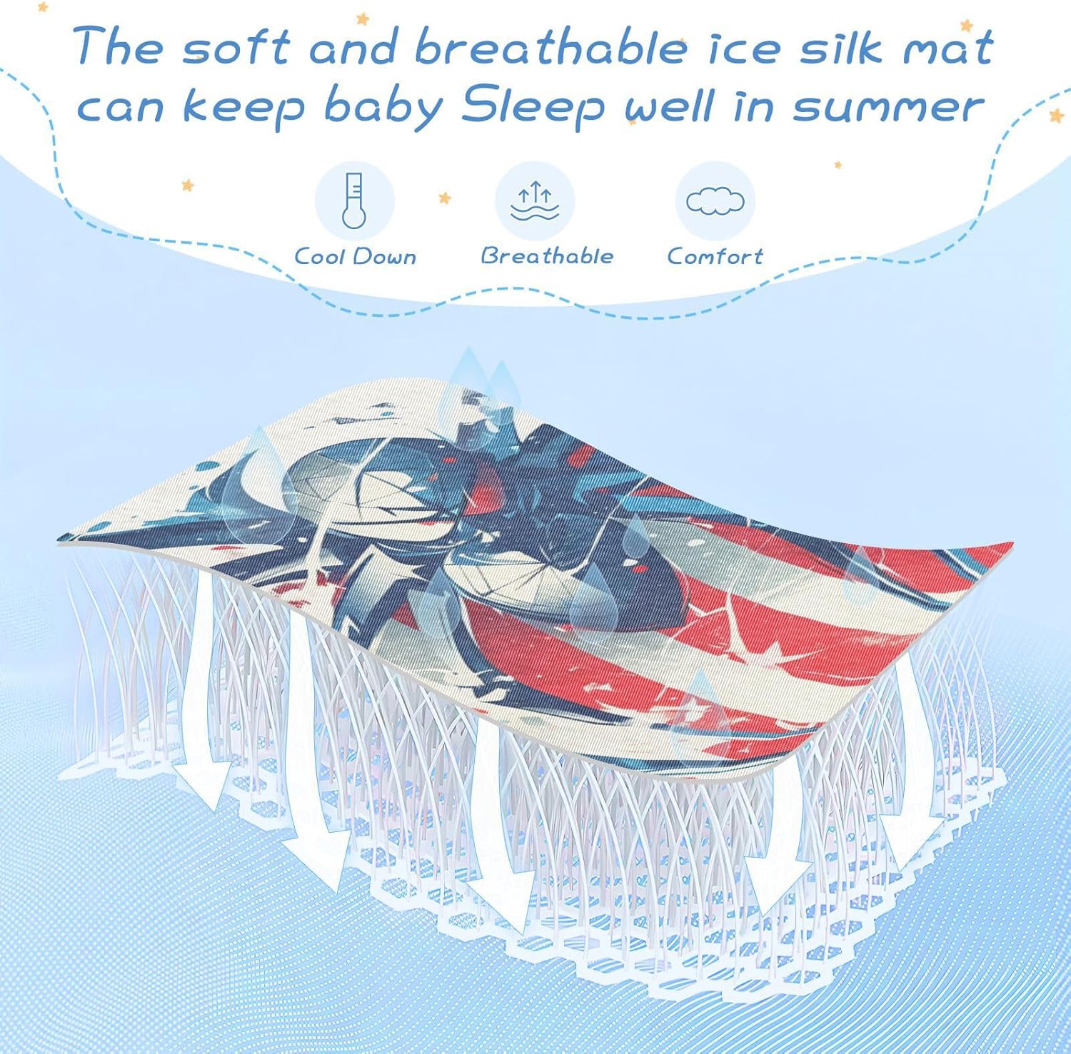 Steel 4th of July Independence Day Cooling Baby Mattress Pads 28" x 52" Absorbent Mattress Pads for Baby&Toddler