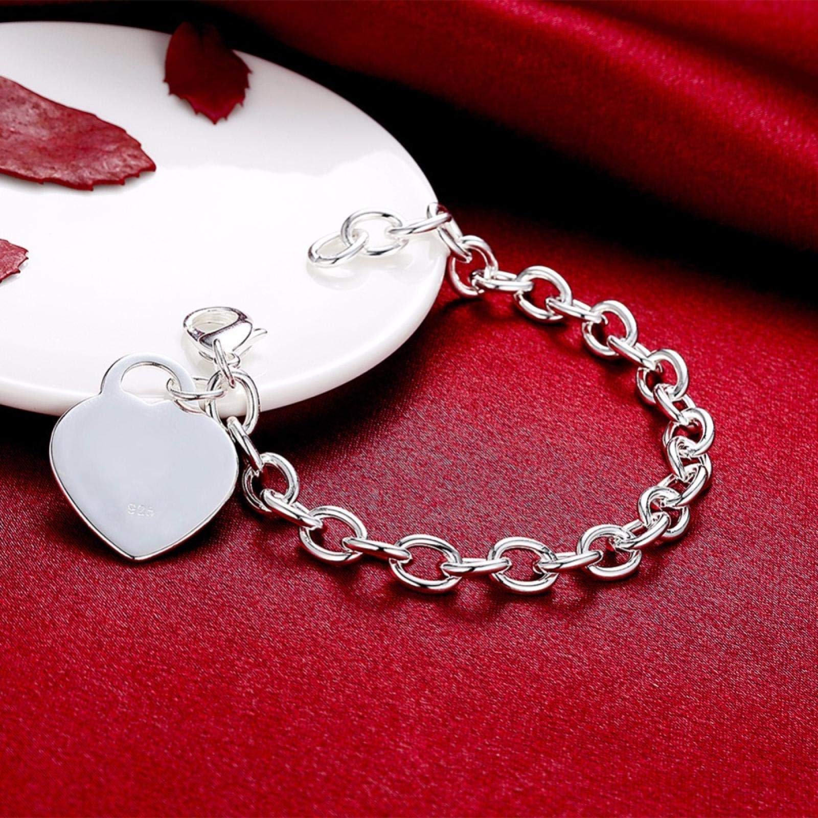 Charm Para Pulsera Charm Corazón Amor Plata Ley 925 - Dije Para Pulseras Y Collares | Regalo Perfecto Para Mujeres Dije Perro Circonita Pulsera