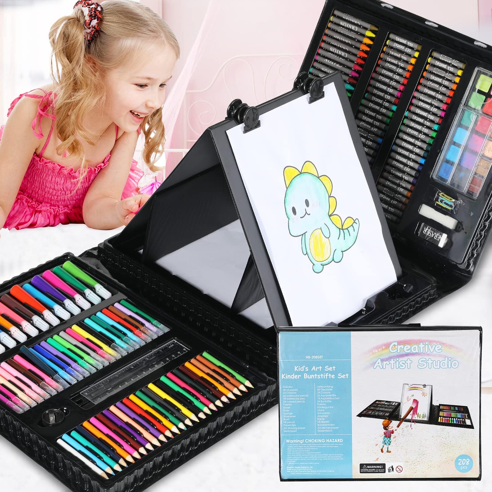 VINGVO Kit De Peinture Pour Enfants 12 Couleurs - Coffret éducatif Idéal Pour Les Cartes Et