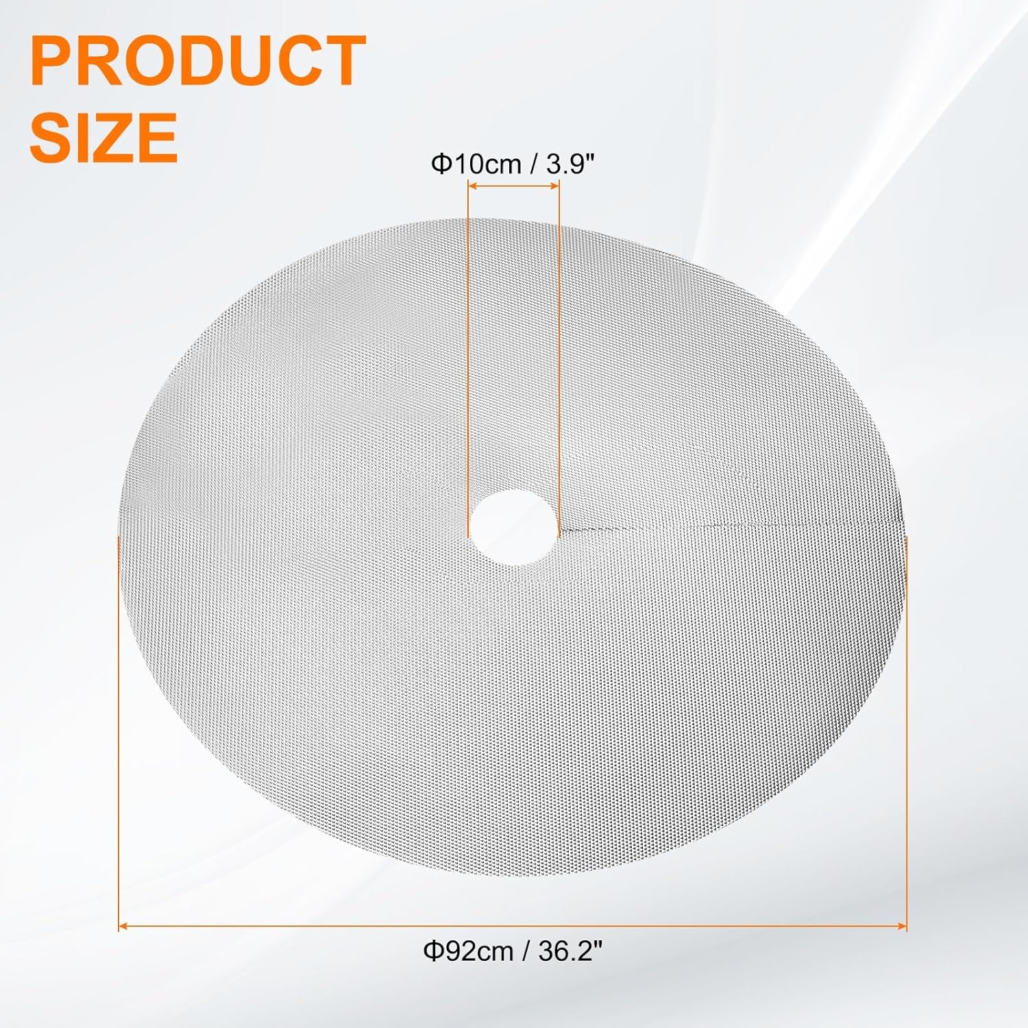 HARFINGTON 2pcs Tree Mulch Ring 36.2 Inch Non-Woven Round Tree Protector Weed Barrier Mat Plant Cover Rings for Weed Grass Control Root Protection, Silver
