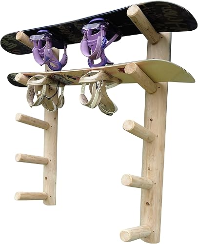 Miniatura 4 de Estante de pared para esquís y snowboard, 5 lugares.