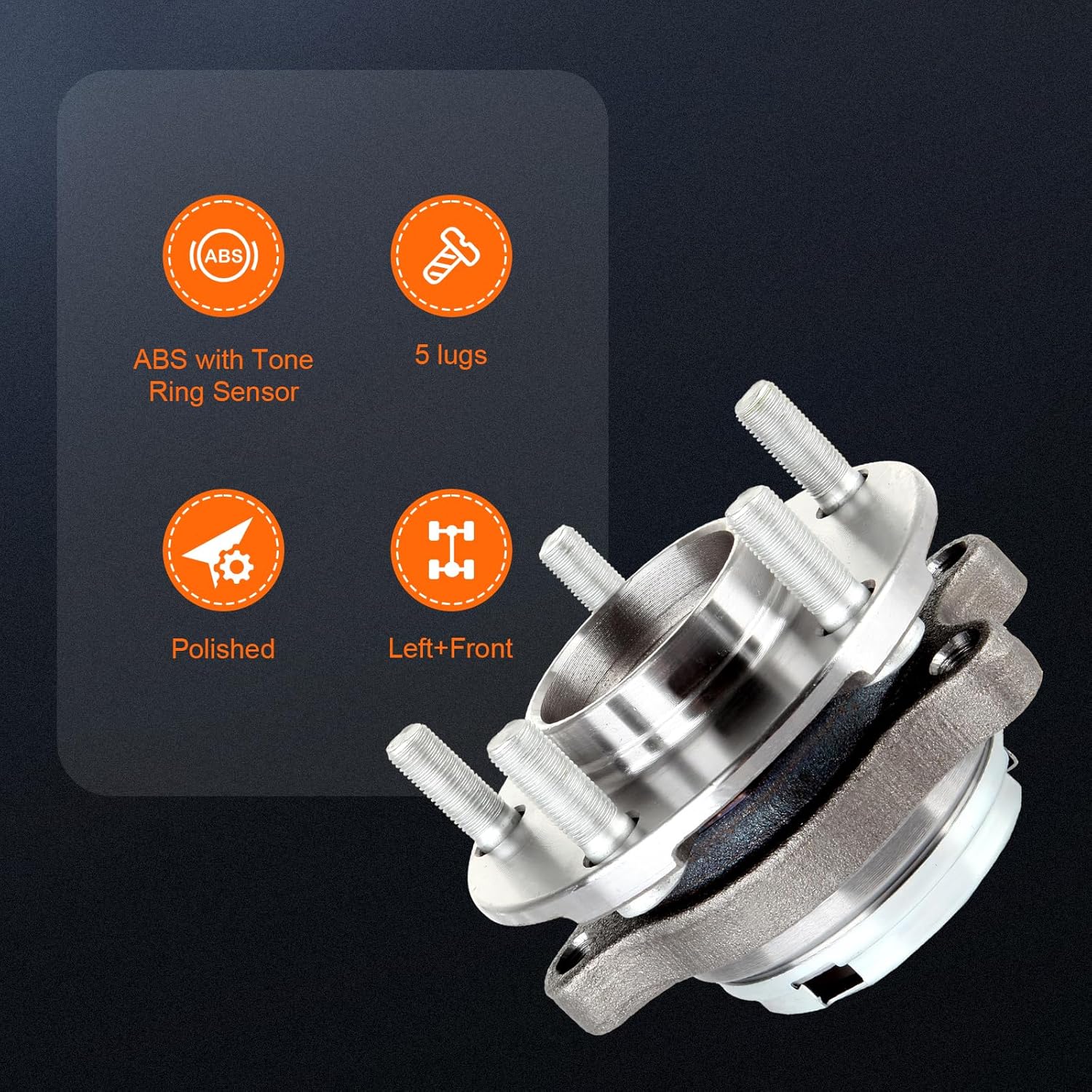 OCPTY Front Wheel Bearing and Hub Assembly Premium 513306 2011 for Nissan Quest, 2009-2017 for Nissan Murano