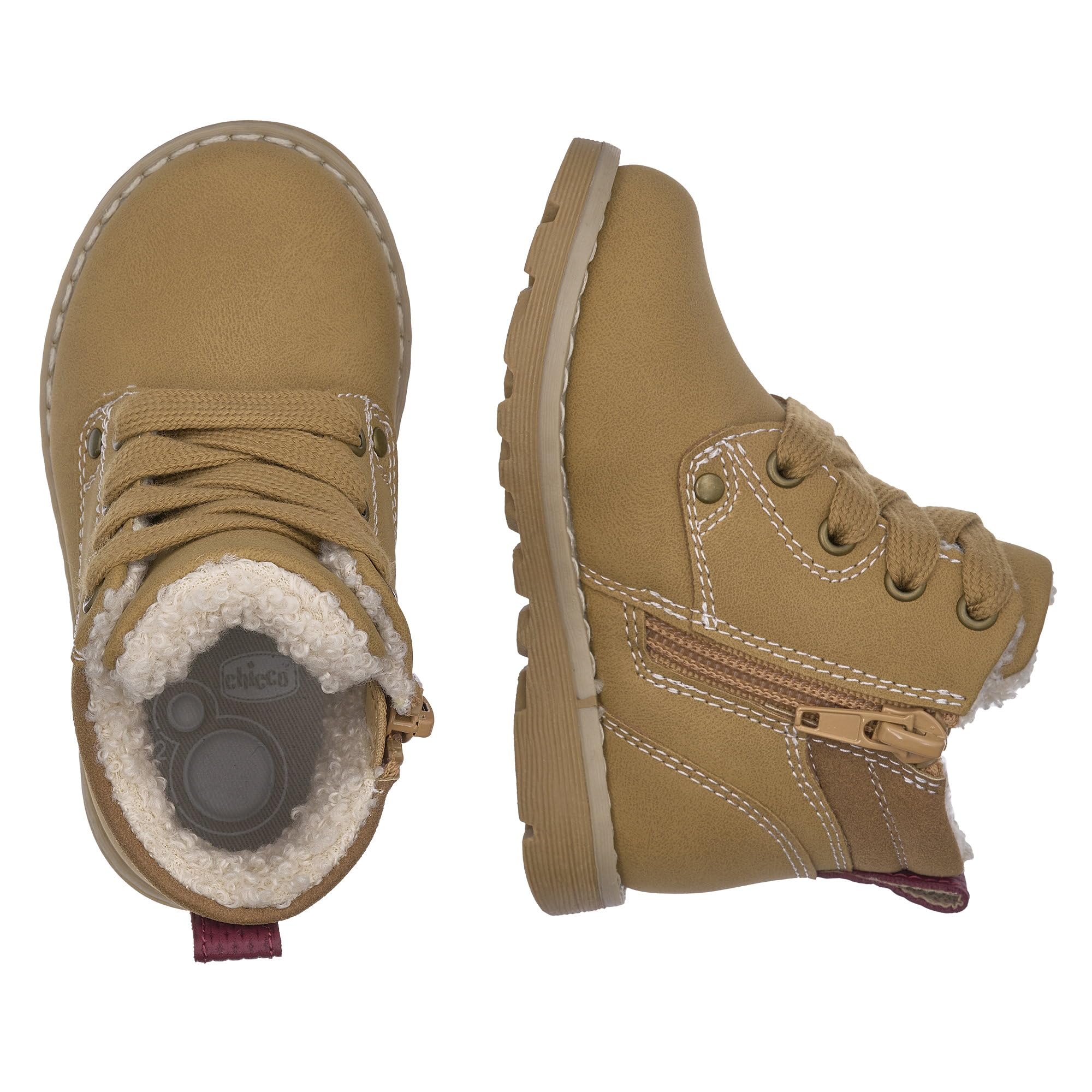 Chicco, Scarponcini Bambino, con Comoda Chiusura con Doppio Strappo, Polacchini Comodi, Flessibili e Traspiranti, Ideali per Autunno e Inverno, Scarpe Bambino, Designed in Italy