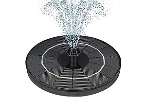 okmee Solar Fountain with 4 Easy Install Nozzle  for Outdoor