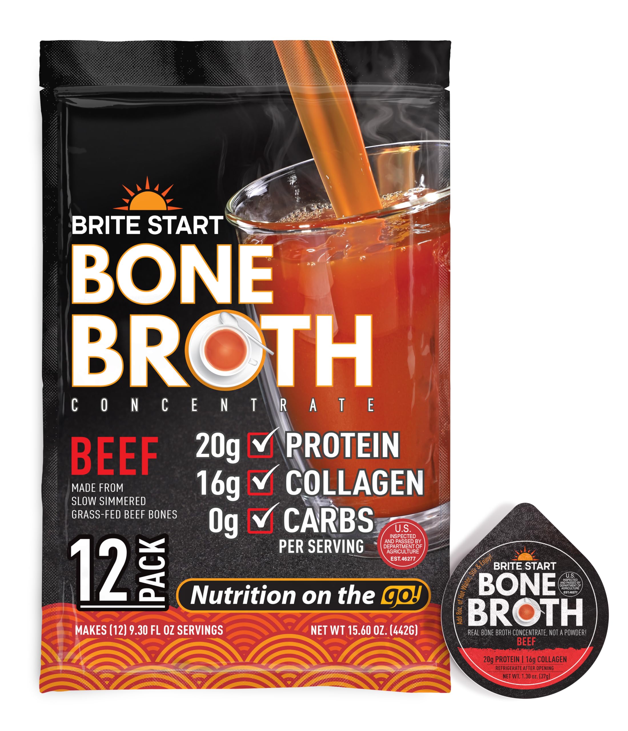 glutathione in bone broth Amazon.com : Brite Start Bone Broth - Beef Bone Broth - 12 Count