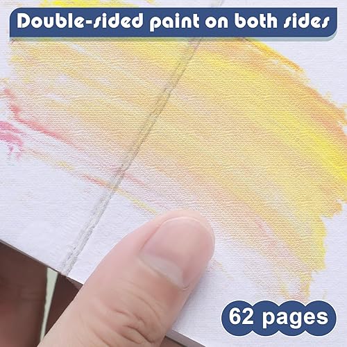 Miniatura 9 de Ctosree 3 cuadernos de bocetos de acuarela de 3.9 x 3.9 pulgadas, portátil, cuadrado, cuaderno de bocetos de pintura, 90 hojas, papeles de dibujo