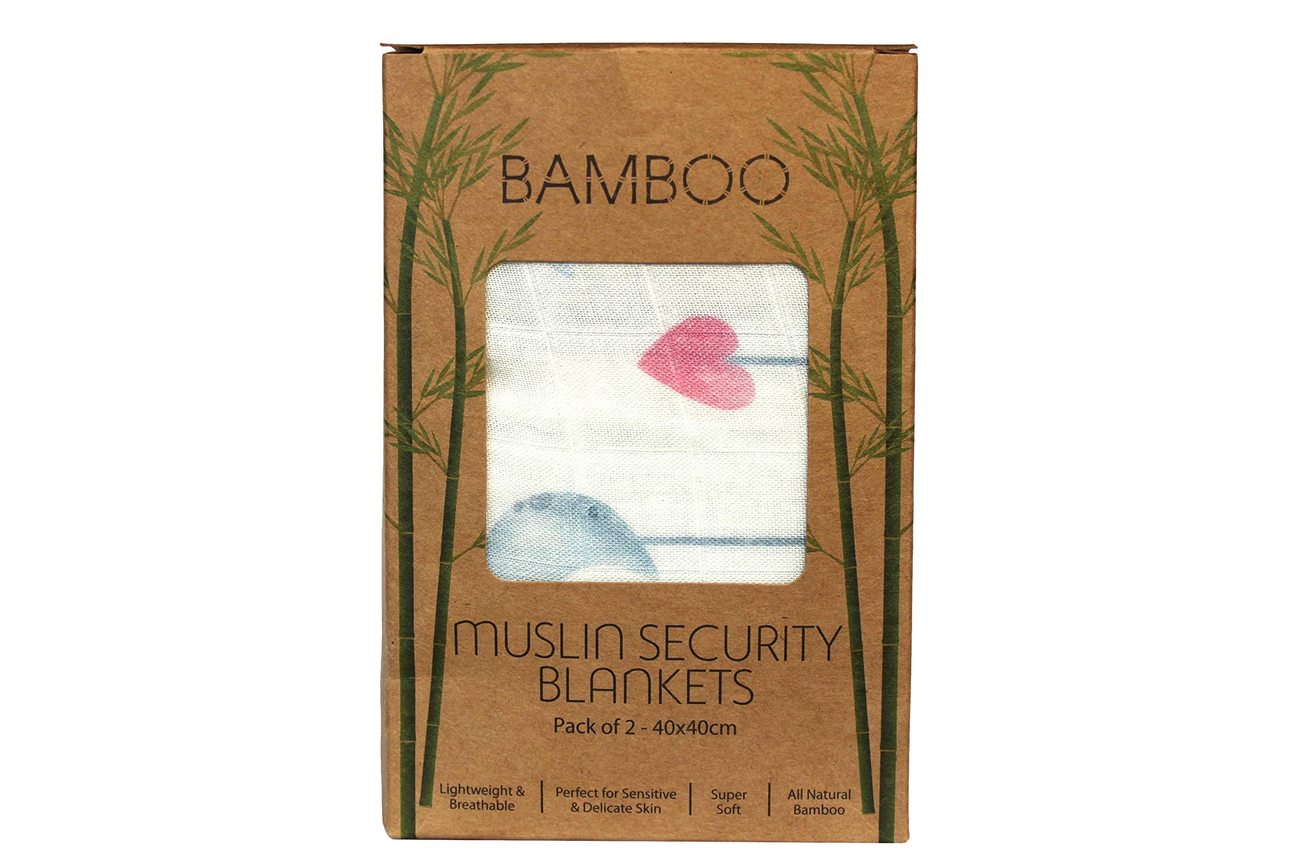 Immaculate Textiles Bamboo Baby Sensory Muslin Square/Comforter/Security Blanket, Pack of 2-40x40cm - Image 4