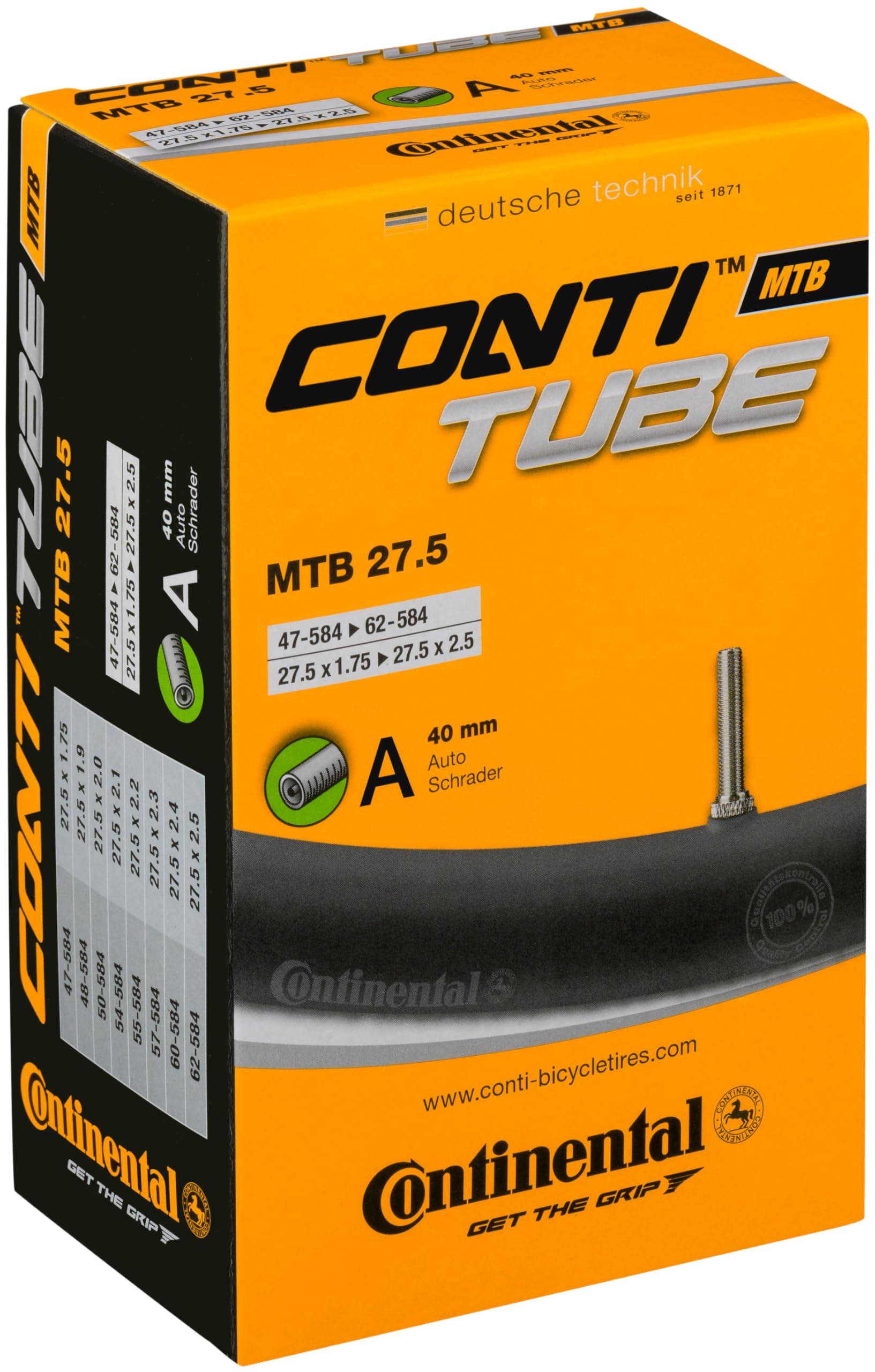 Continental 27.5x1.75/2.40 40 mm Schrader Inner Tube 2015