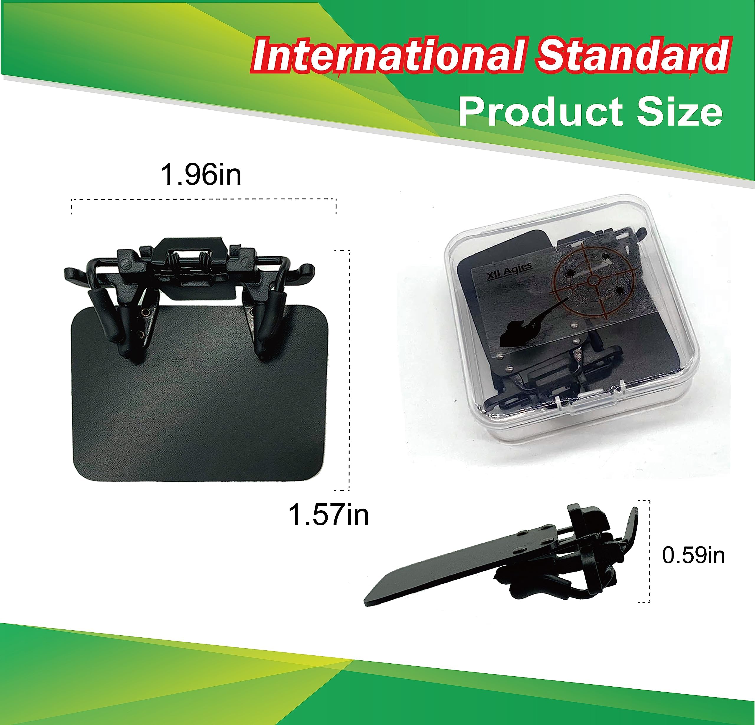 Lot de 2 paires de lunettes de tir standard internationales Patch pour lunettes de vue