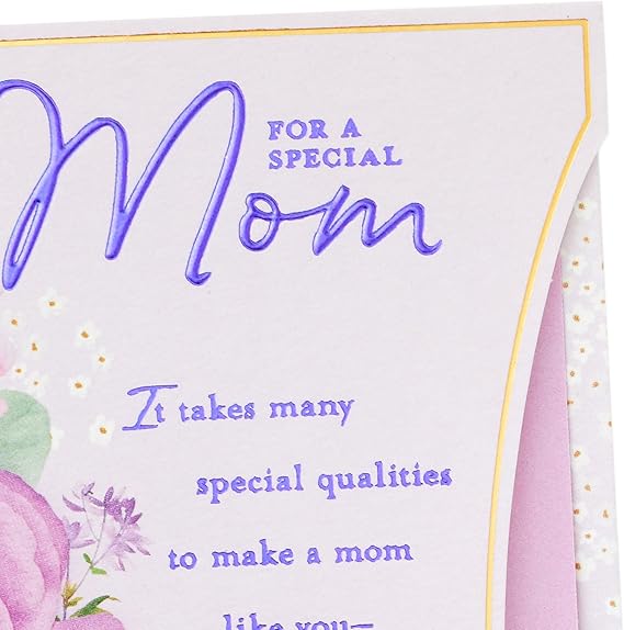 Hallmark Birthday Greeting Card for Mom (Purple Flower)