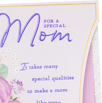 Hallmark Birthday Greeting Card for Mom (Purple Flower)