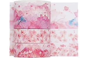 Yubbaex Japanese Stationery Washi Tape Set: Adorn Your World with Cherry Blossoms Grace