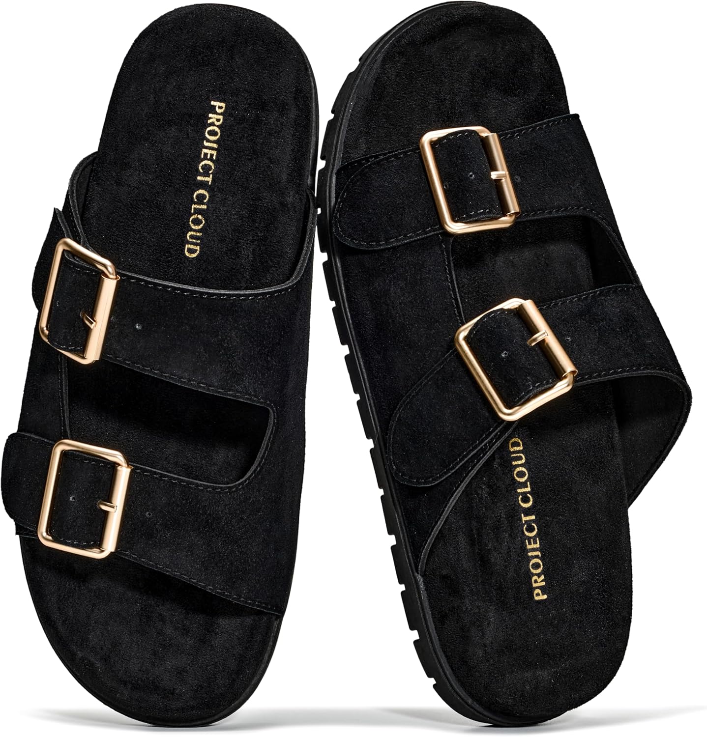 Project Cloud Genuine Leather Womens Sandals Comfortable & Non-Slip Slides for Women - Plush & Soft Insole Ladies Sandals Women Footwear (Lanura)