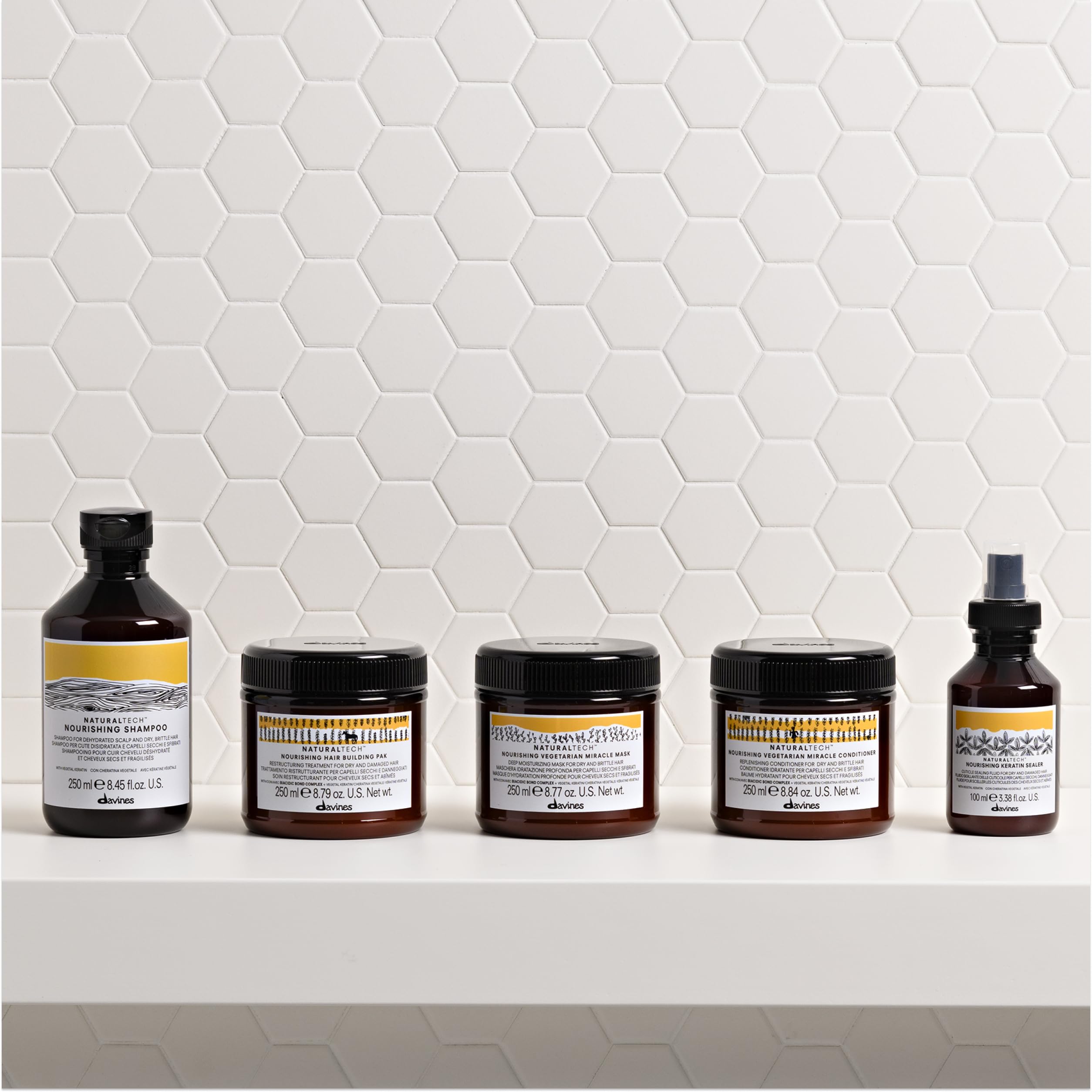 Davines NOURISHING Hair Building Pak - Maschera ristrutturante per capelli secchi e sfibrati - Azione riparatrice - 250 ml