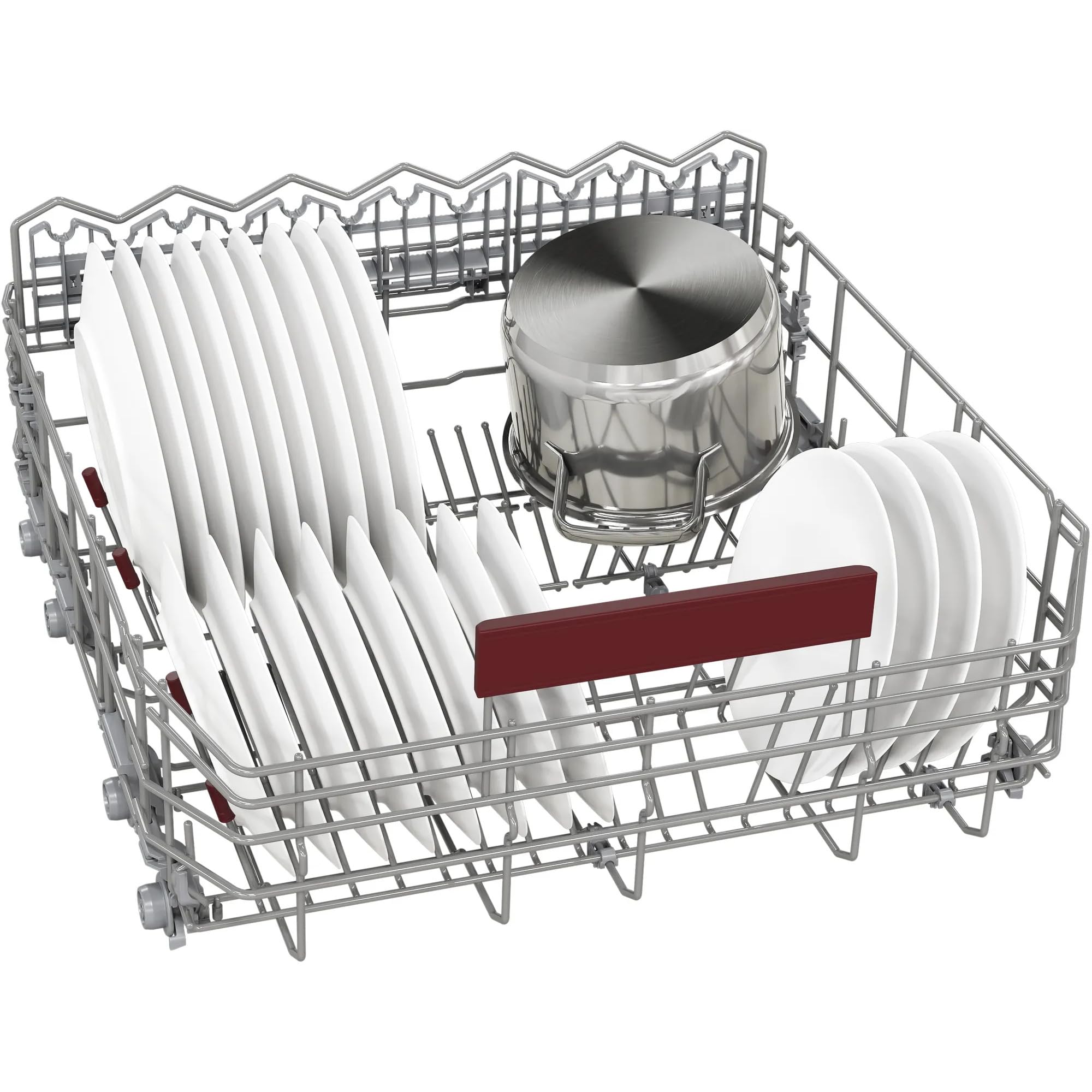 NEFF S125ECS15E, N 50, Lavavajillas empotrables inteligentes de 60 cm, fabricado en Alemania, cajón para cubiertos, muy silencioso, Open Dry, limpieza potente con Chef 70°C, Aqua Stop, acero cepillado