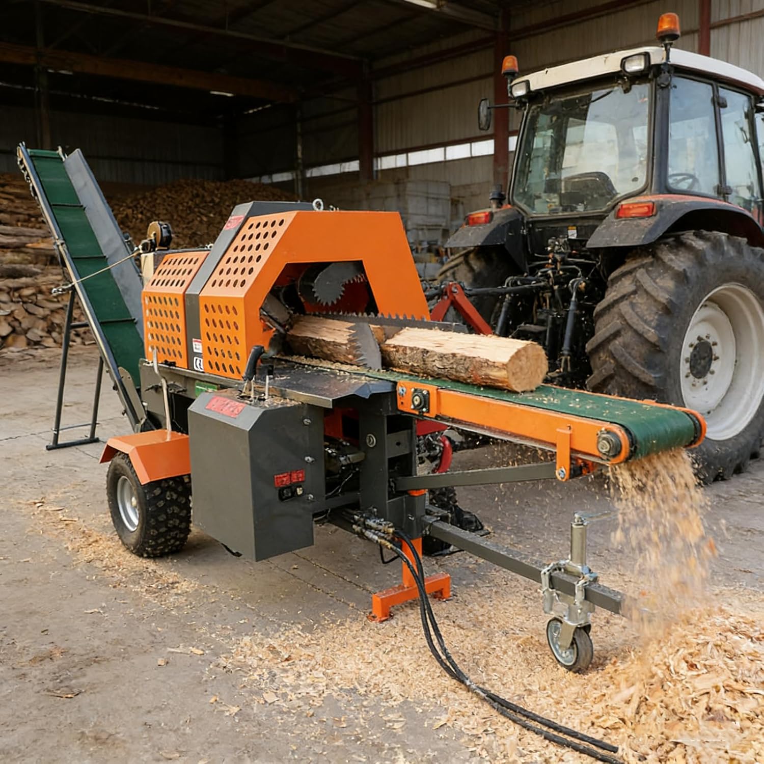 Safe and Durable Firewood Splitting Tool with Protective Ring, Perfect for Preparing Firewood for Heating, BBQ, and Outdoor Use