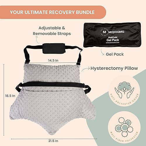 Miniatura 6 de MOYOAMA Almohada de histerectomía poscirugía para recuperación de histerectomía imprescindible - Almohada de cirugía para abdomen, almohada