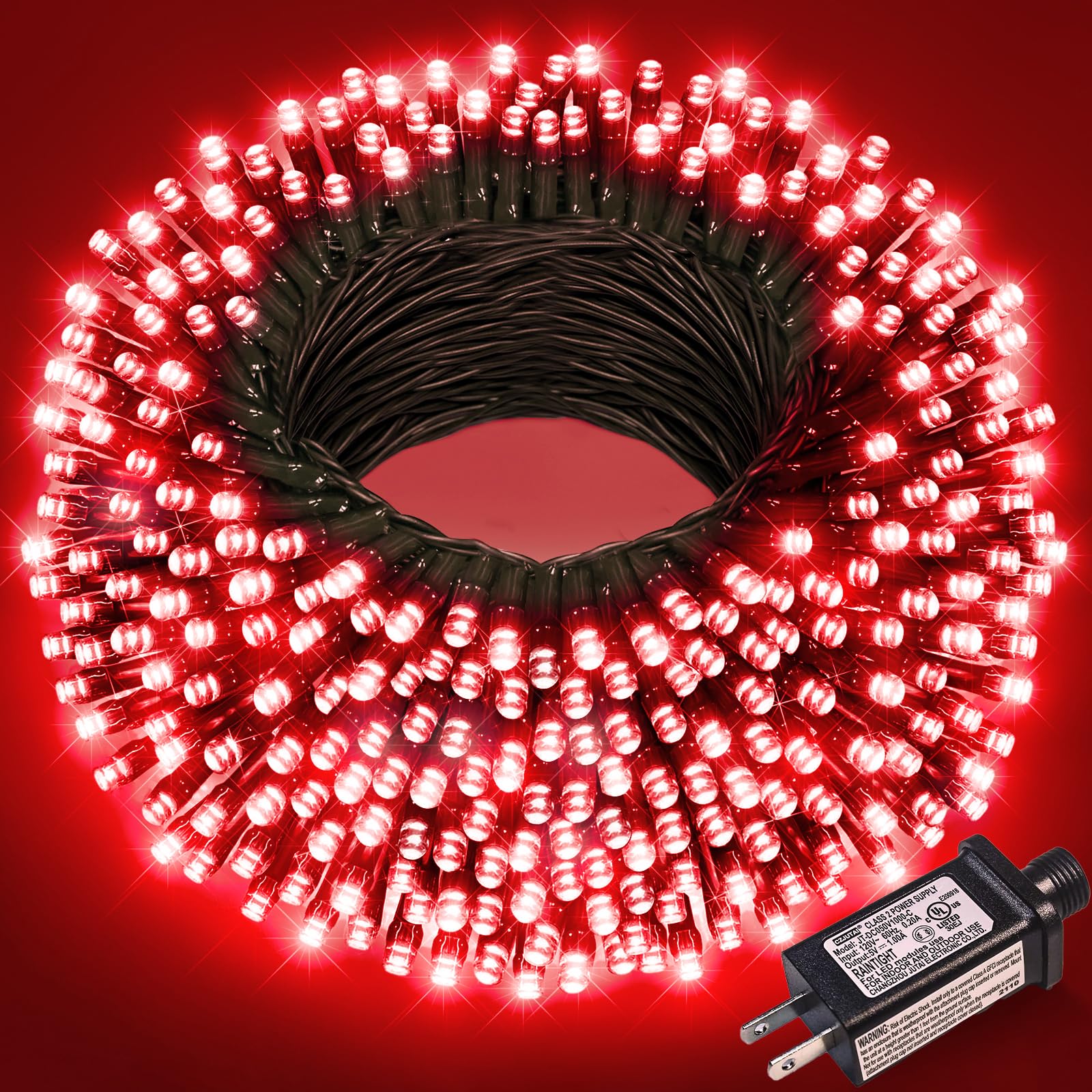 100FT 300 LED Christmas Lights Outdoor, Plug in String Lights for Outside Waterproof with 8 Modes, Connectable Green Wire Fairy Twinkle Lights for