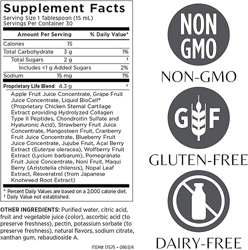 Miniatura 6 de Modere Liquid Biocell Life - Colágeno natural multipatentado súper nutracéutico con ácido hialurónico que mejora las molestias en las articulaciones