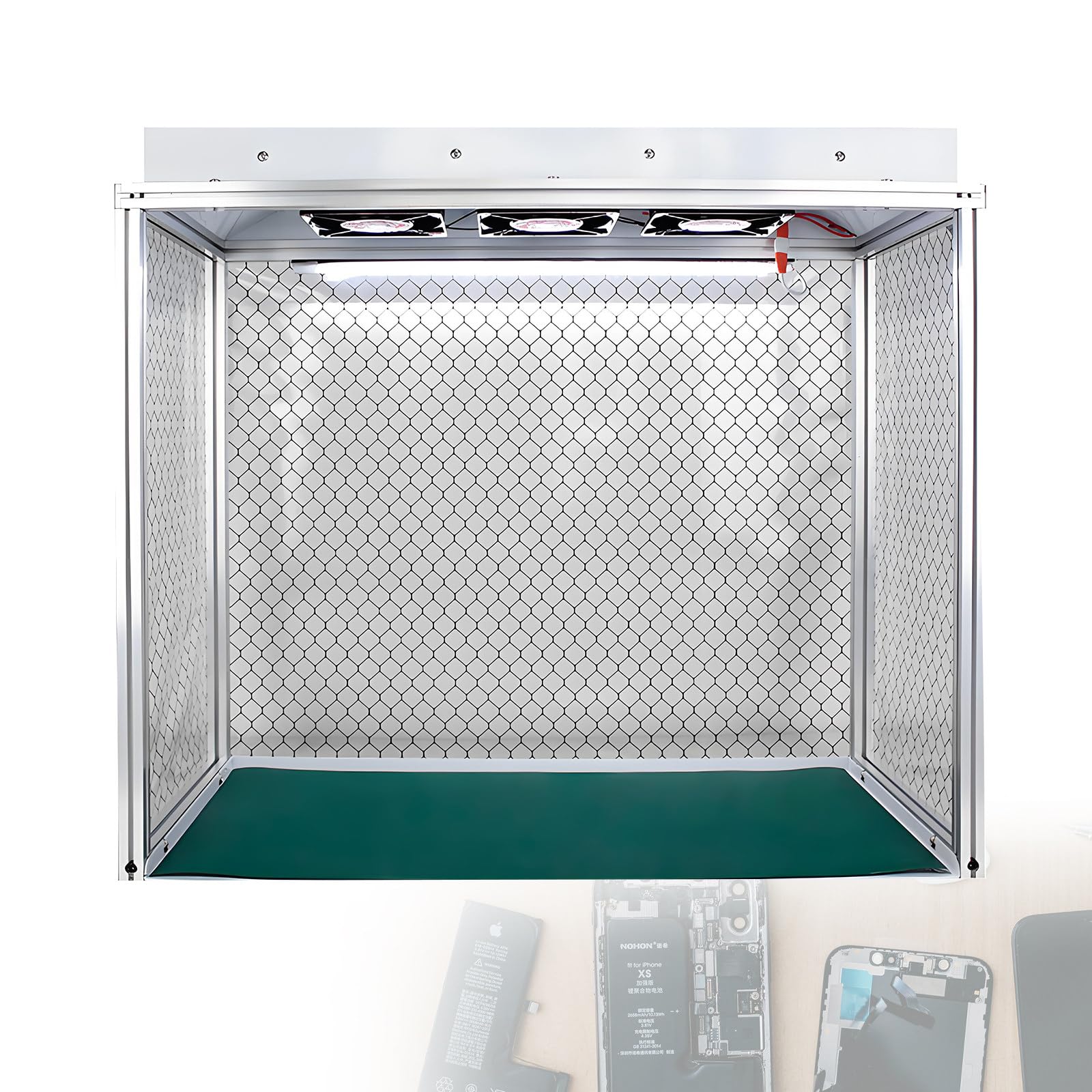 BANGBANGJI Cabina de Flujo laminar Vertical portátil, Cabina de Flujo laminar, filtración HEPA Vertical, Superficie de Trabajo de 66 x 30 x 58 cm, construcción de Aluminio para Mayor Durabilidad