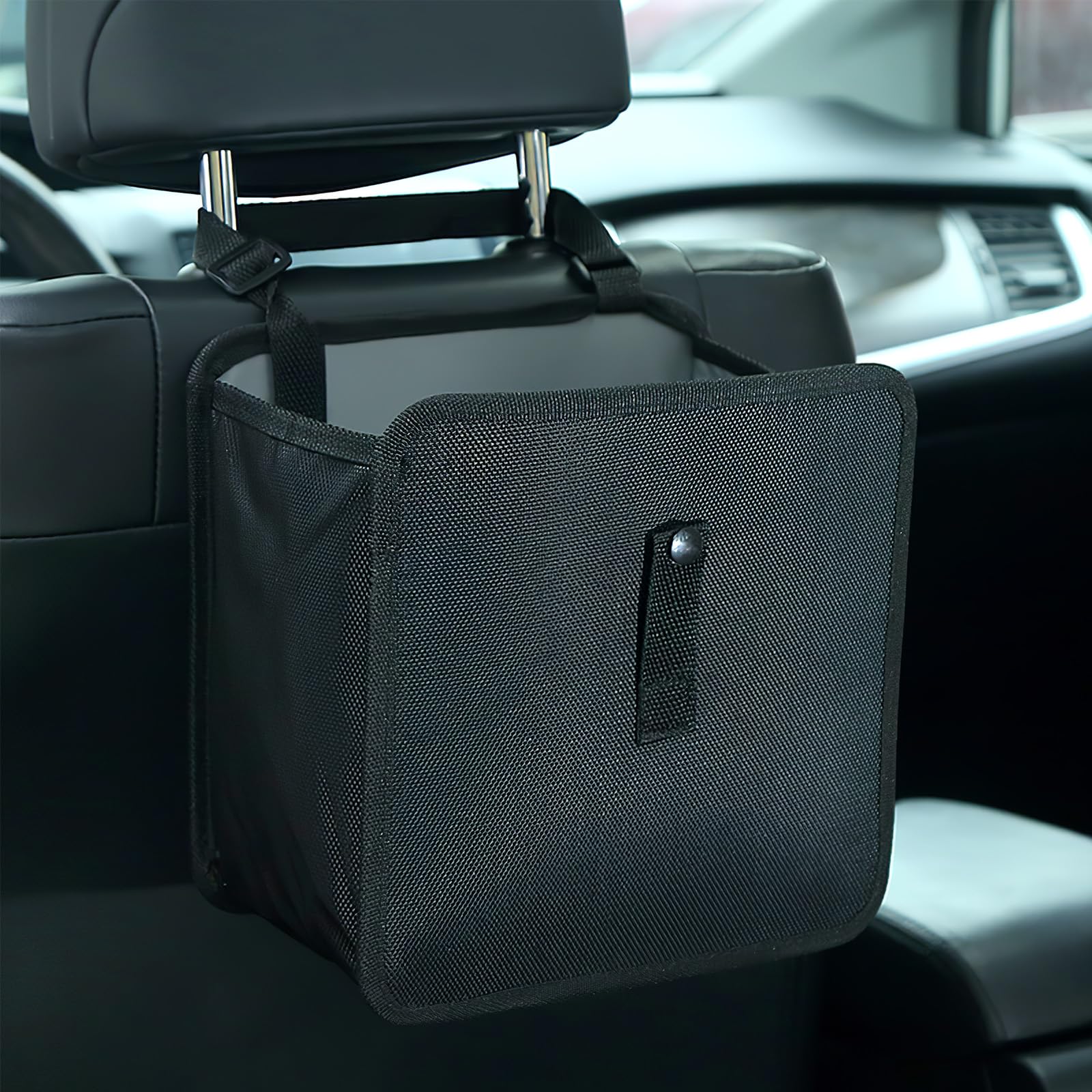 Cubo de basura plegable para coche ongfuwu, impermeable, a prueba de fugas, para colgar, multifuncional, de gran capacidad, para almacenamiento de basura, organizador de accesorios para el interior del coche, grande