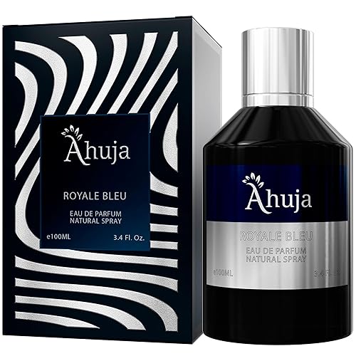 Miniatura 7 de AHUJA Royal Bleu Eau De Parfum para hombre, 3.4 onzas líquidas, colonia para hombre, perfume de larga duración para hombres, cítricos frescos y