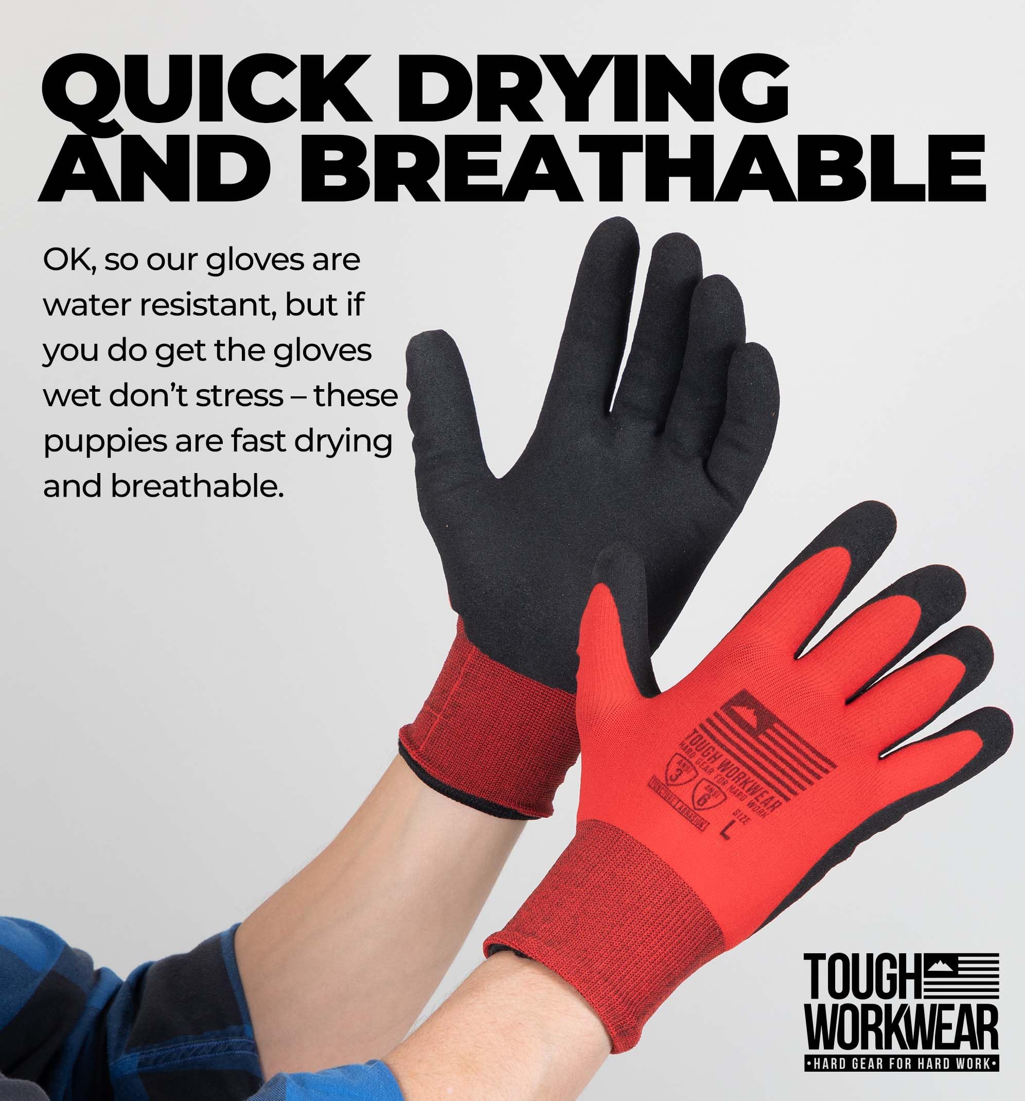 Tough Workwear Guantes de trabajo de invierno para hombre y mujer - Guantes de trabajo en clima frío - Guantes de trabajo de invierno forrados con forro polar