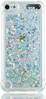 Vista 2 de Funda compatible con iPod Touch 7 – Bling Glitter Liquid, flotante Quicksand a prueba de golpes, funda protectora de silicona suave TPU para iPod