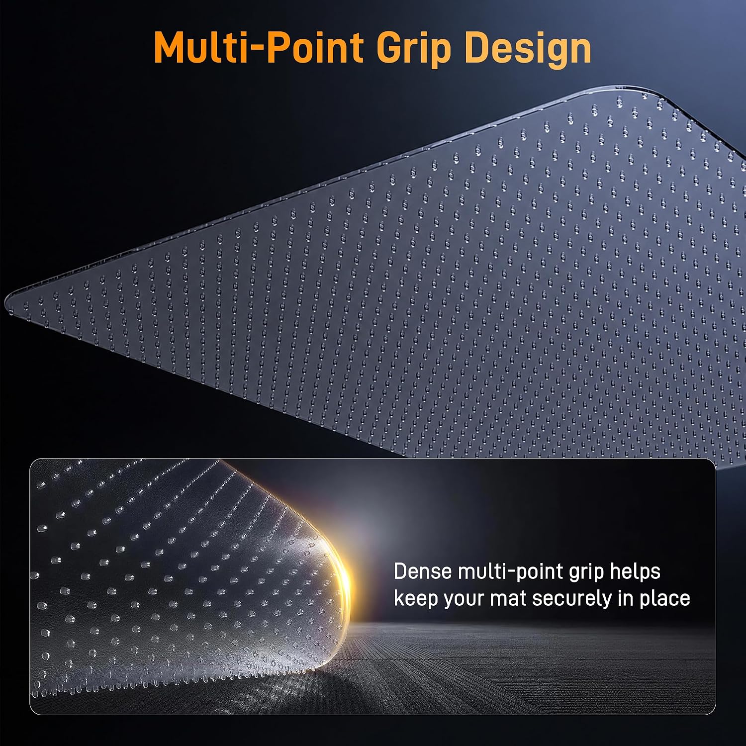 Office Chair Mat for Low-Pile Carpet, 36 in Round, Carpet Protector image 4