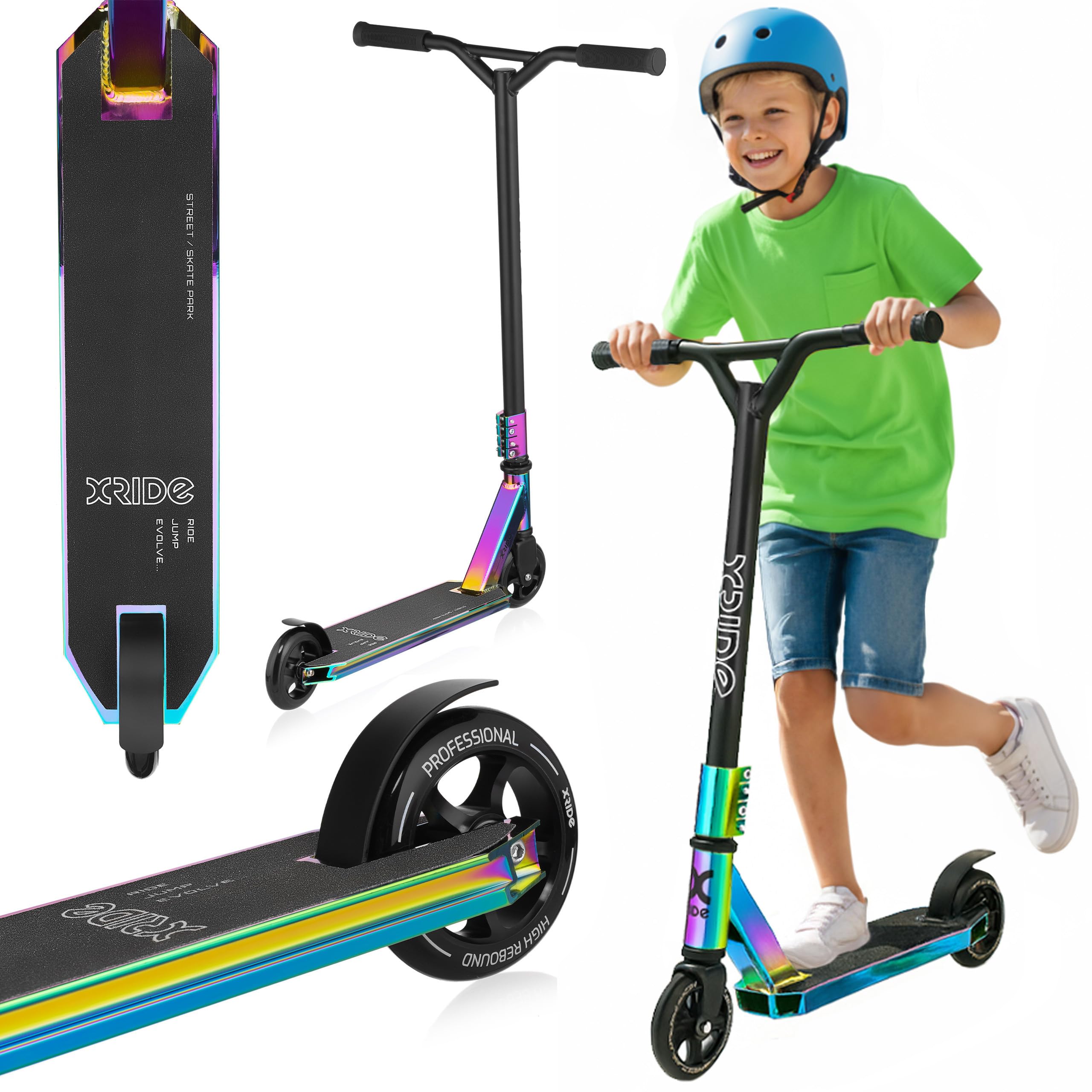 Xride Stuntstep Voor Kinderen En Volwassenen, Stuntstep Met ABEC 9 Kogellagers Pro Step Voor Stunts En Tricks Stuntstep Voor Kinderen Van 10 Jaar Step Voor Volwassenen En Kinderstep Stuntstep